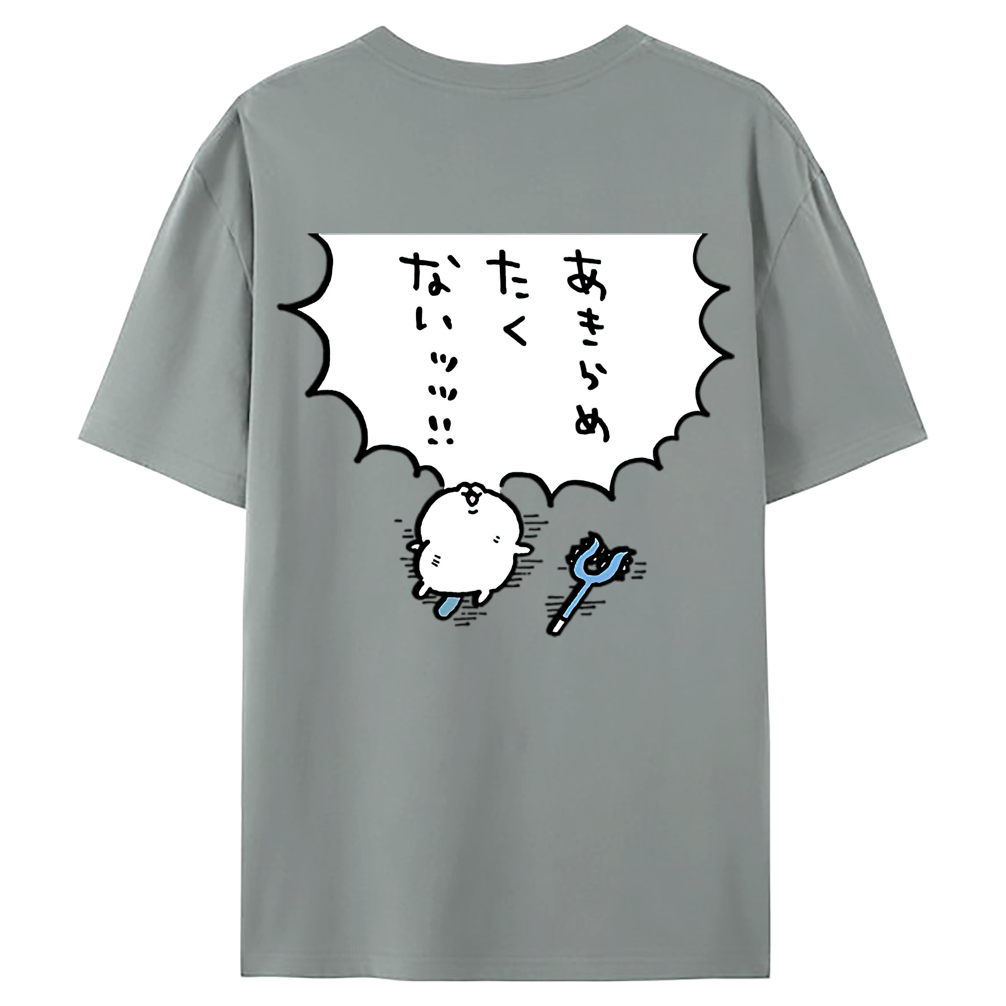 （画像用） ちいかわ ちいかわ Chii-kawa chiikawa 綿100％ メンズ半袖Tシャツ（バックプリント） 通気性